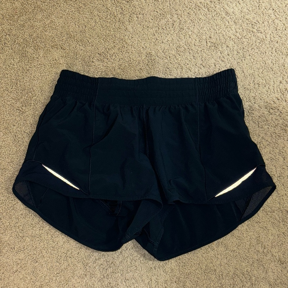 True navy lululemon hotty hot shorts